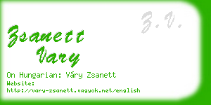 zsanett vary business card