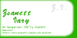 zsanett vary business card